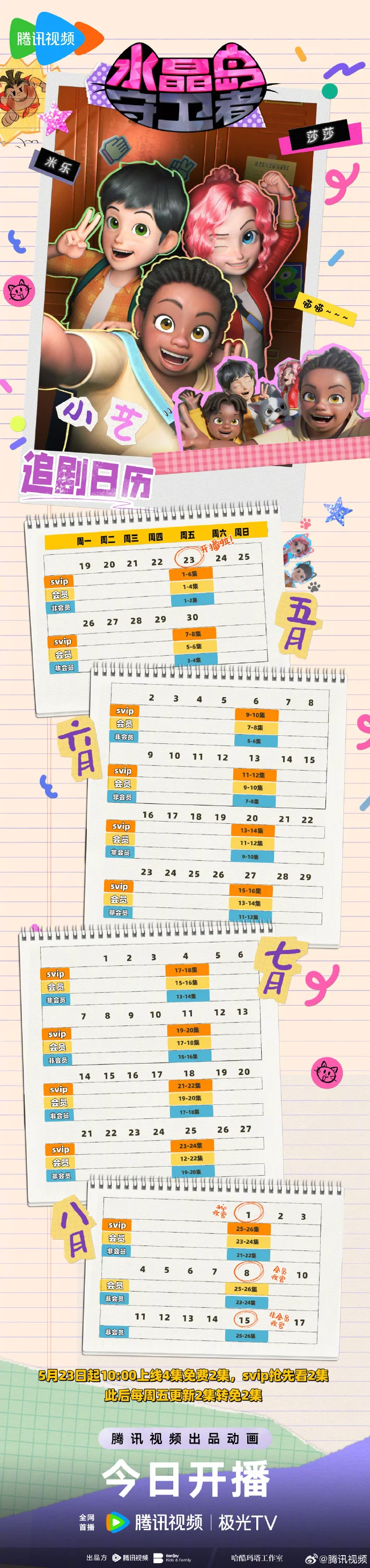 《水晶岛守卫者》5月23日腾讯视频开播 追番日历同步发布