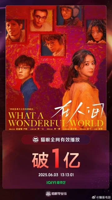 赵丽颖、尹昉主演网络剧《在人间》全网播放量破亿，热度持续攀升