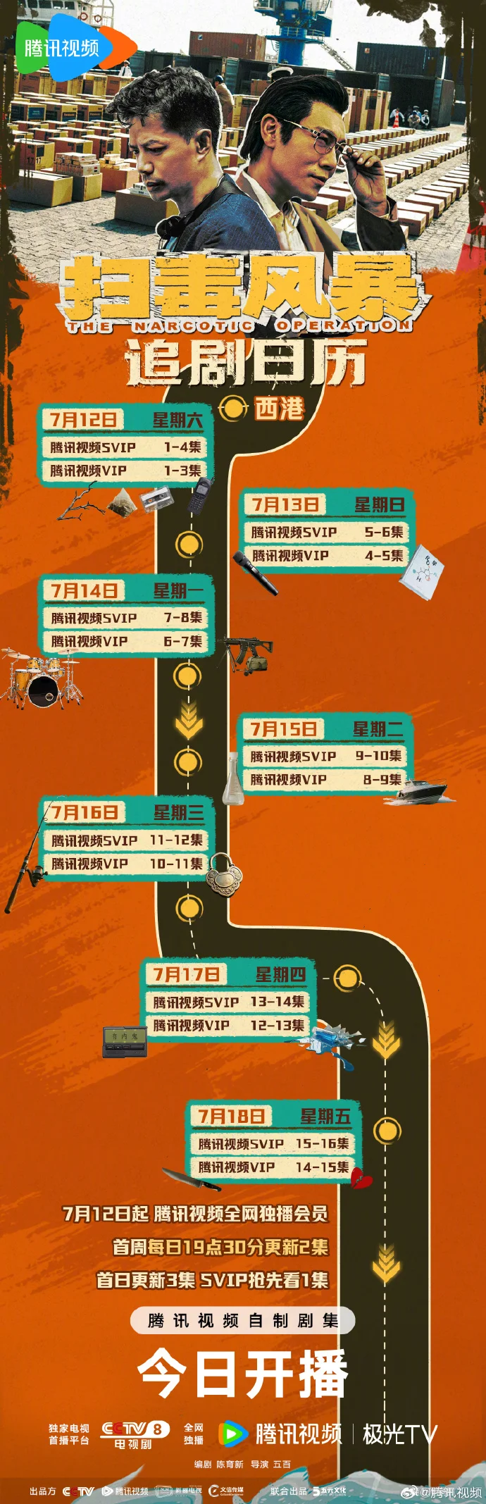 《扫毒风暴》追剧日历出炉 首更3集