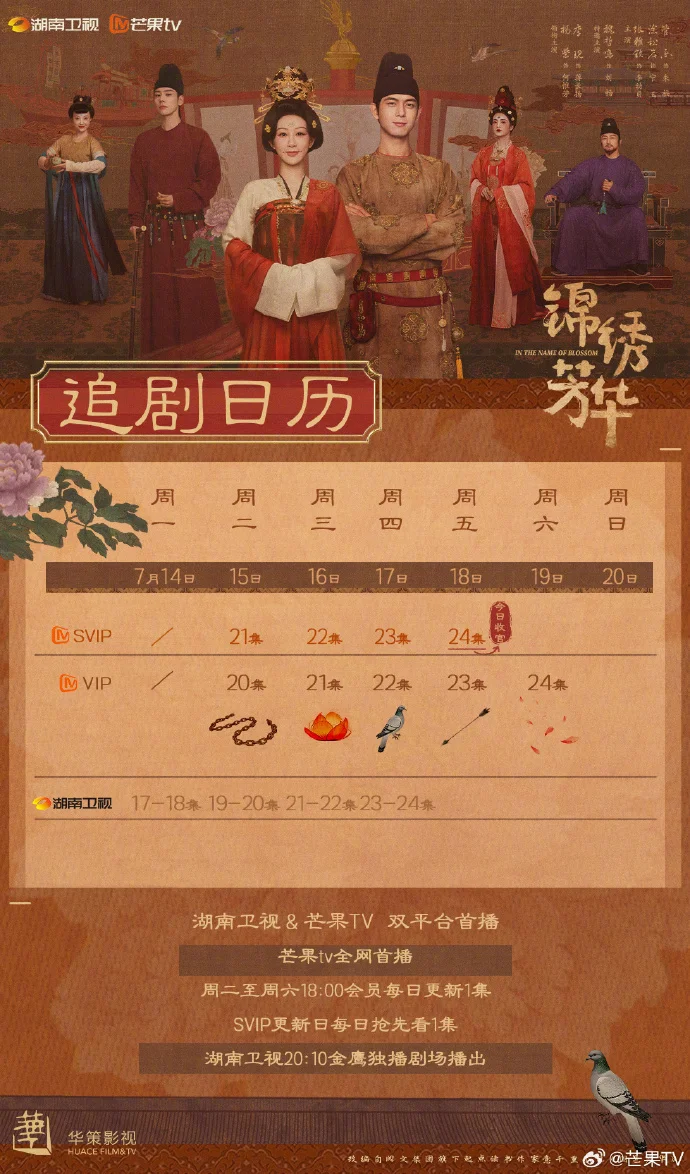 《锦绣芳华》本周追剧日历解锁 湖南卫视芒果TV正在热播