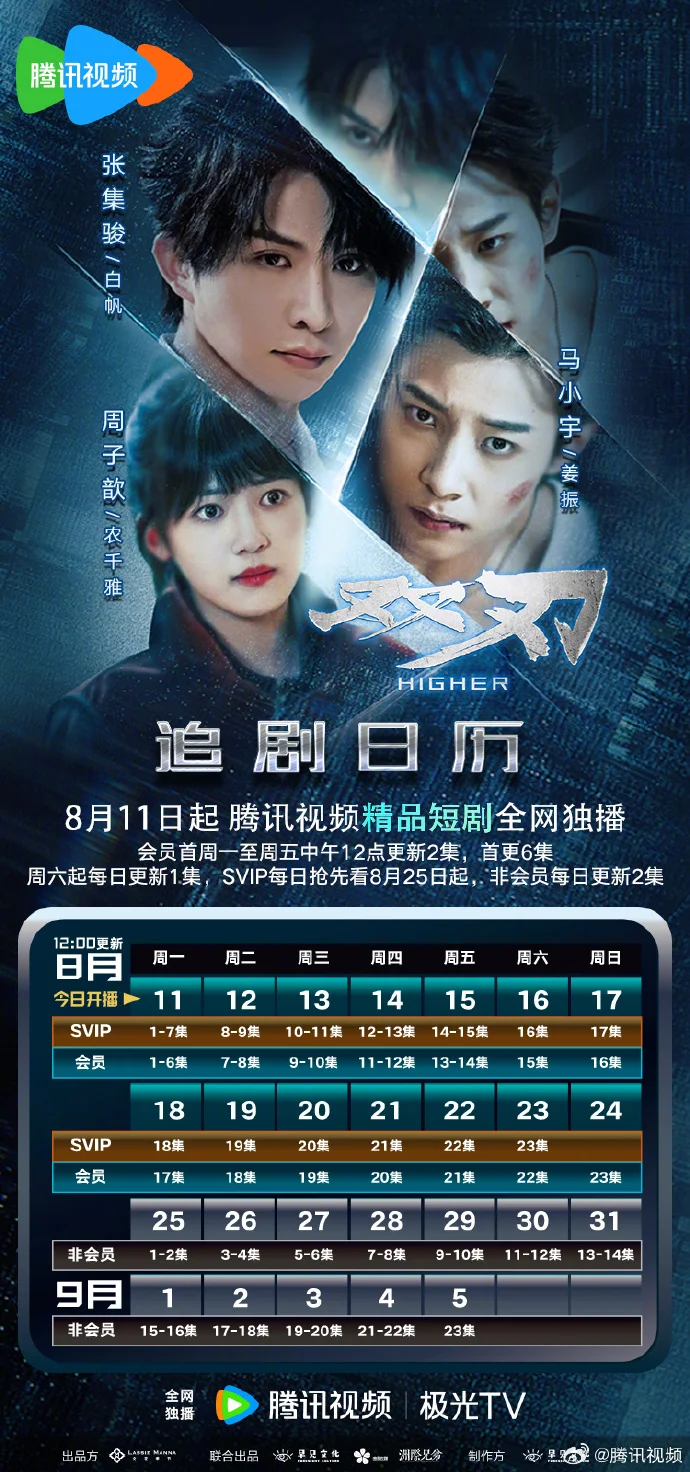 《双刃》今日开播，追剧日历同步公布，首更6集