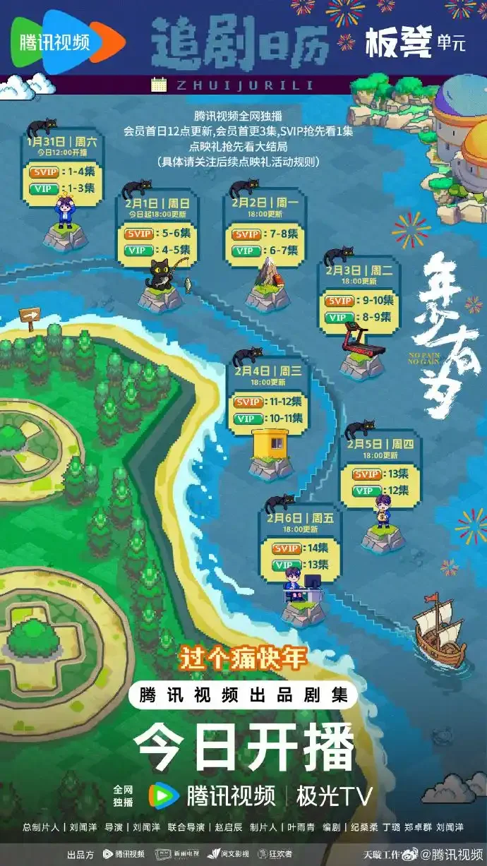 《年少有为》1月31日12点开播！首更3集追剧日历来了，SVIP抢先看