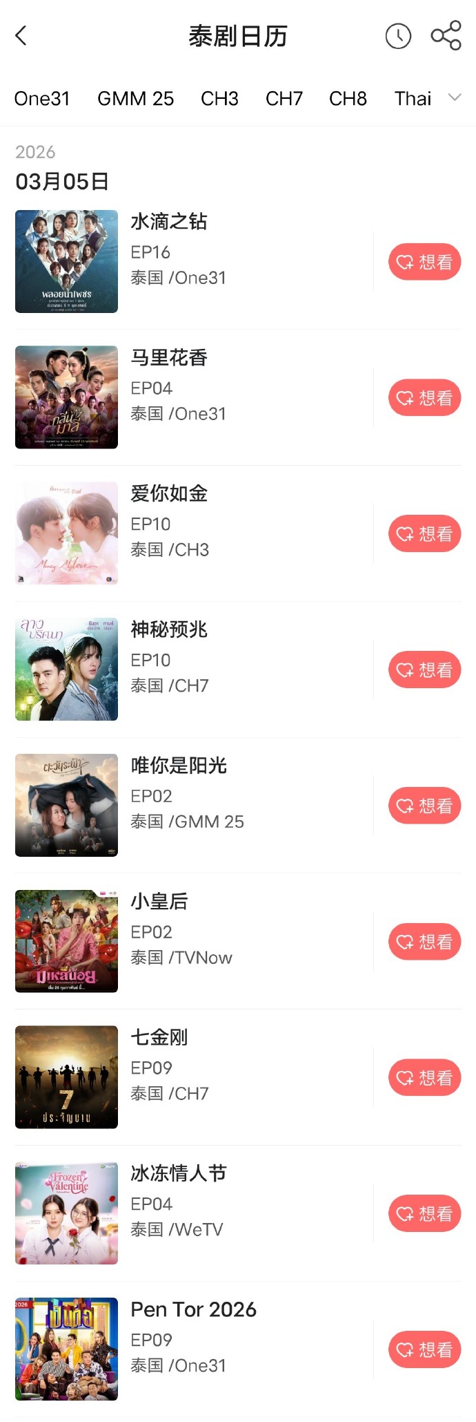 3月5日有哪些值得追的泰剧？