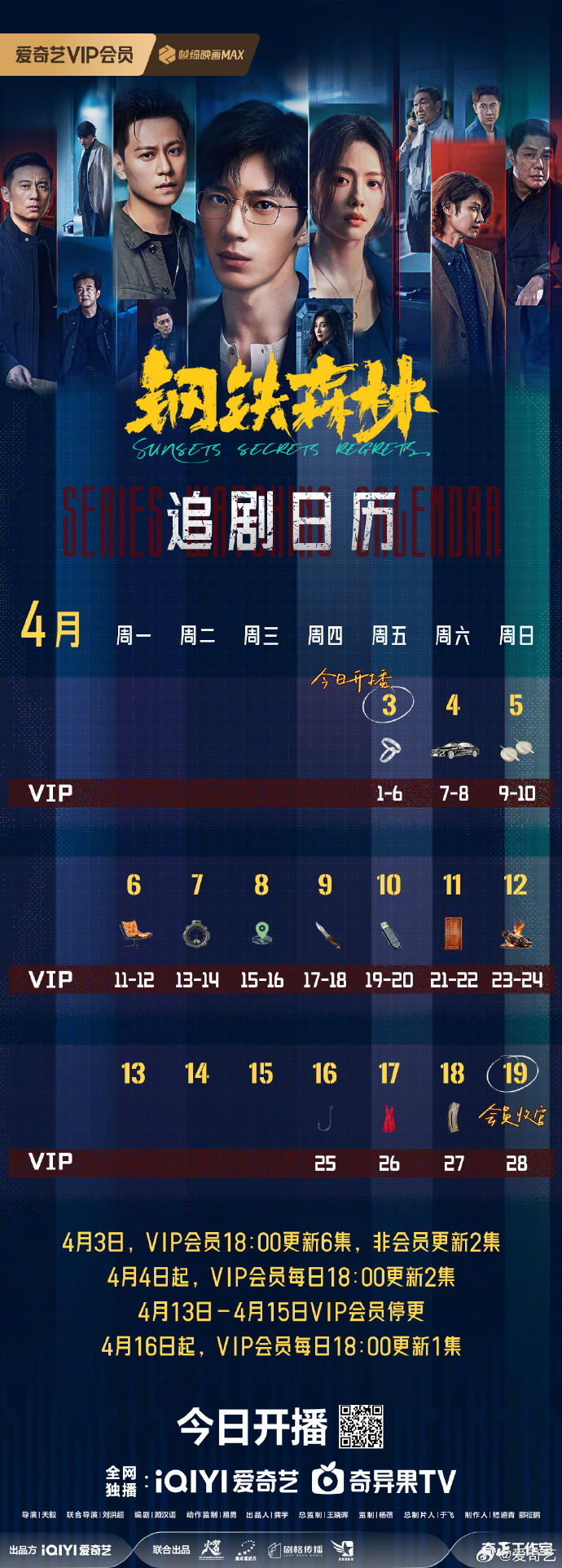 《钢铁森林》追剧日历,会员首更6集