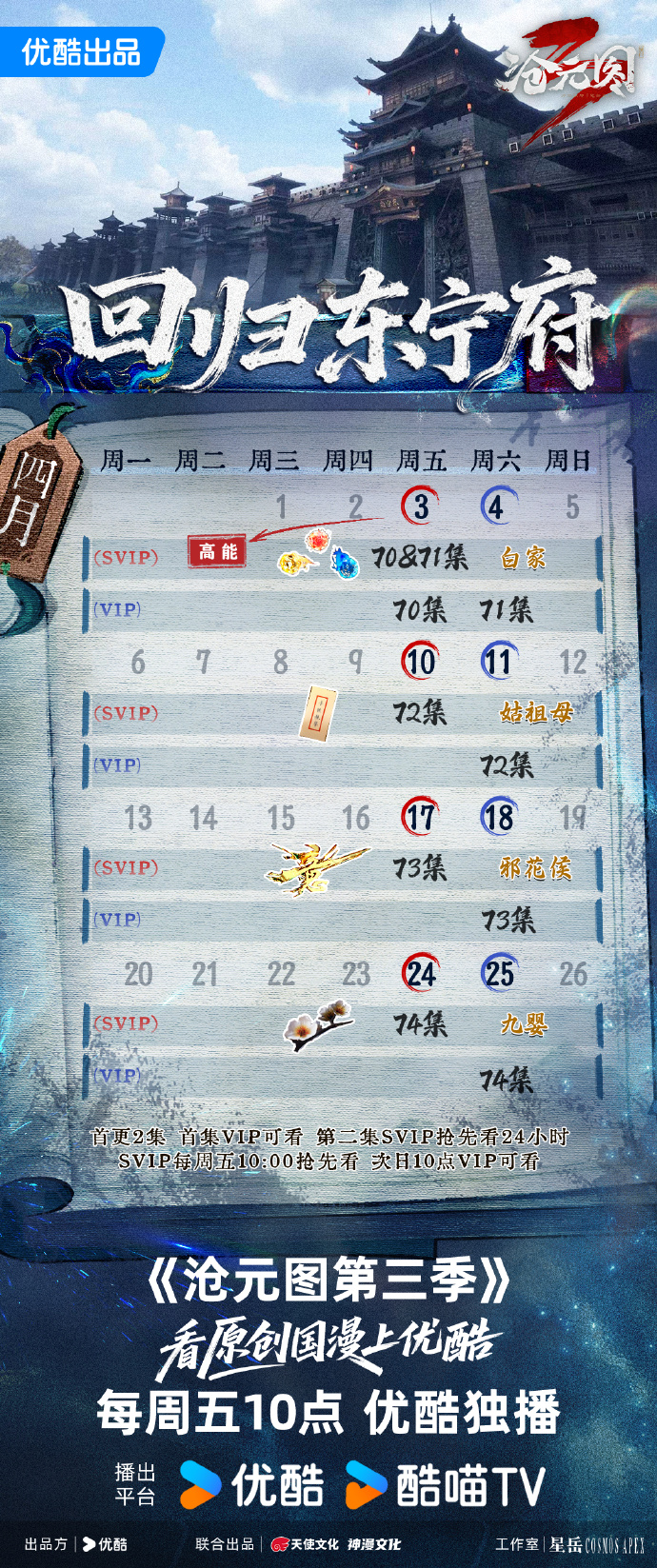 《沧元图》第三季4月追番日历,国漫沧元图第三季开播