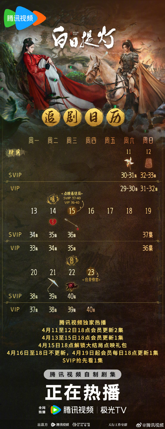 东方奇幻剧《白日提灯》第三周追剧日历