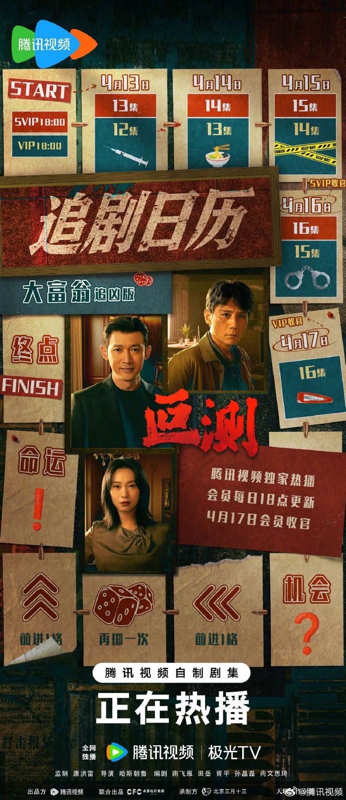 刑侦剧《叵测》4.13-4.16追剧日历SVIP抢先看